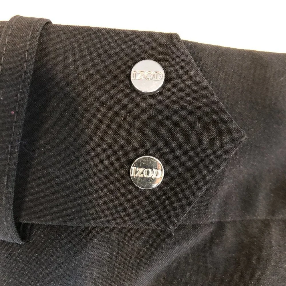 IZOD XFG Stretch Athletic Bermuda Cuffed Golf Shorts Black Size 4 - Picture 9 of 11